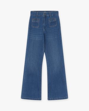 Jeans - Blauwe jeans, flared fit
