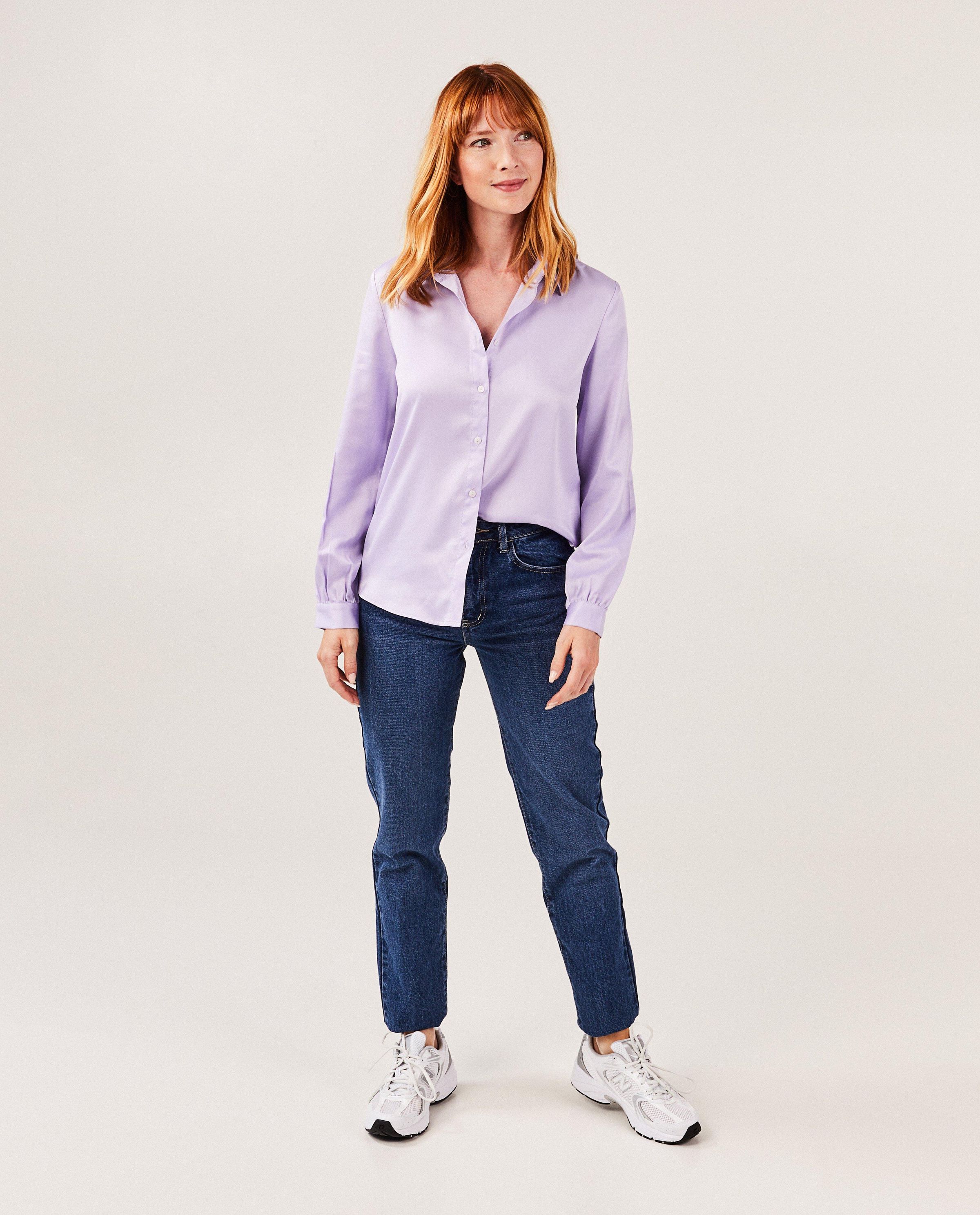 Donkerblauwe broek, mom fit - Sora