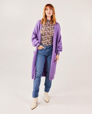 Donkerblauwe broek, mom fit - Sora