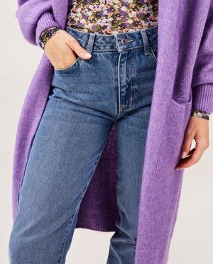 Jeans - Donkerblauwe broek, mom fit