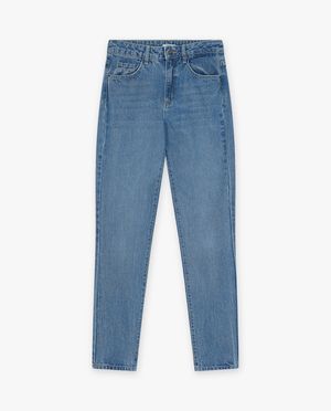 Jeans - Donkerblauwe broek, mom fit