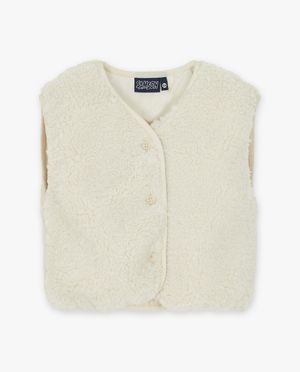 Cardigan - Mouwloos vest met teddy