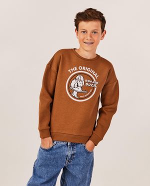 Sweats - Sweat brun avec un imprim&eacute; de Donald Duck, 7-14 ans