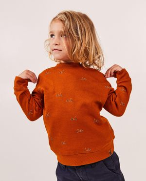 Sweats - Sweat bleu fonc&eacute; &agrave; imprim&eacute;