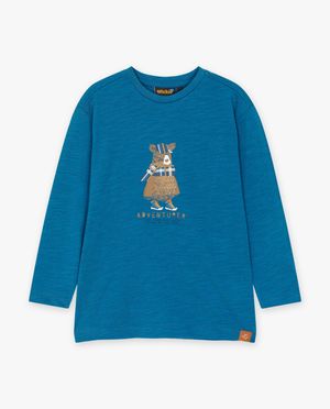 T-shirts - T-shirt &agrave; manches longues avec un imprim&eacute; &agrave; oursons