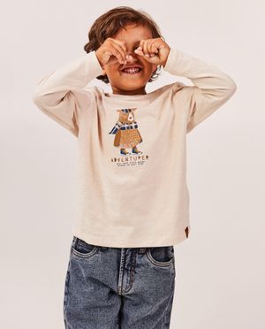 T-shirts - Longsleeve met berenprint
