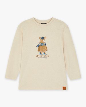 T-shirts - T-shirt &agrave; manches longues avec un imprim&eacute; &agrave; oursons