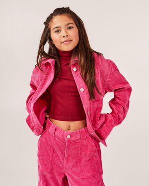 Hemden - Roze vest van ribfluweel