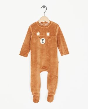 Nachtkleding - Fluwelen pyjama met berenprint