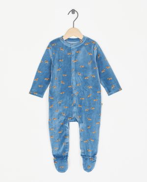 Fluwelen pyjama met hondenprint - Cuddles and Smiles