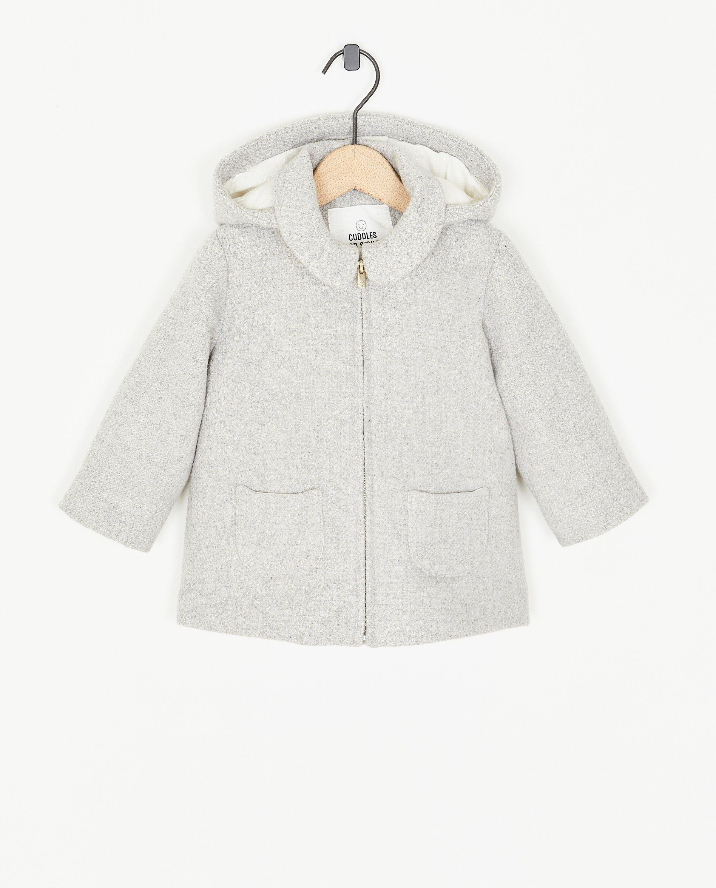Veste grise en laine m&eacute;lang&eacute;e - Cuddles and Smiles