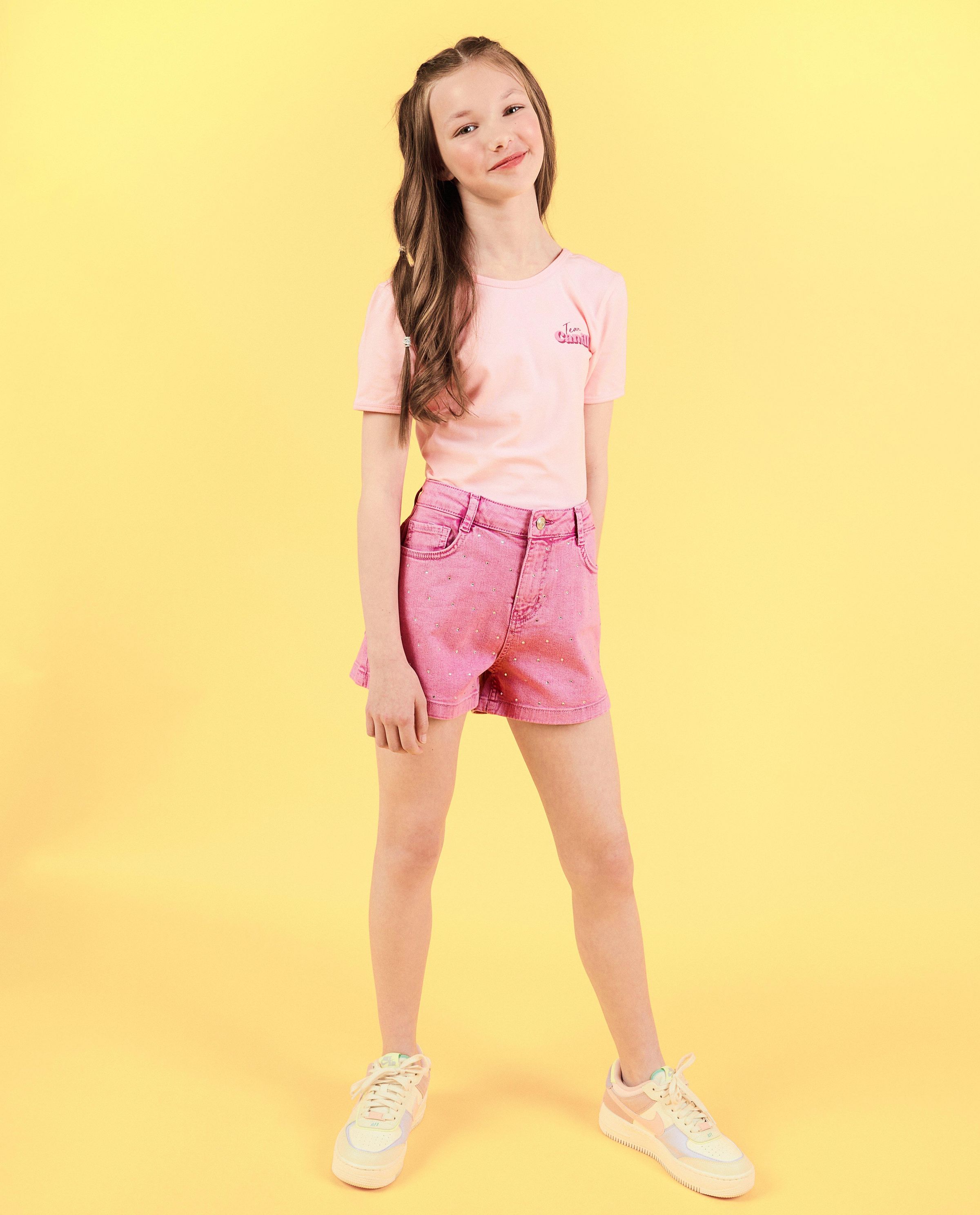 Jeansshort met strass-steentjes - CAMILLE x JBC