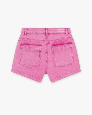 Shorten - Jeansshort met strass-steentjes