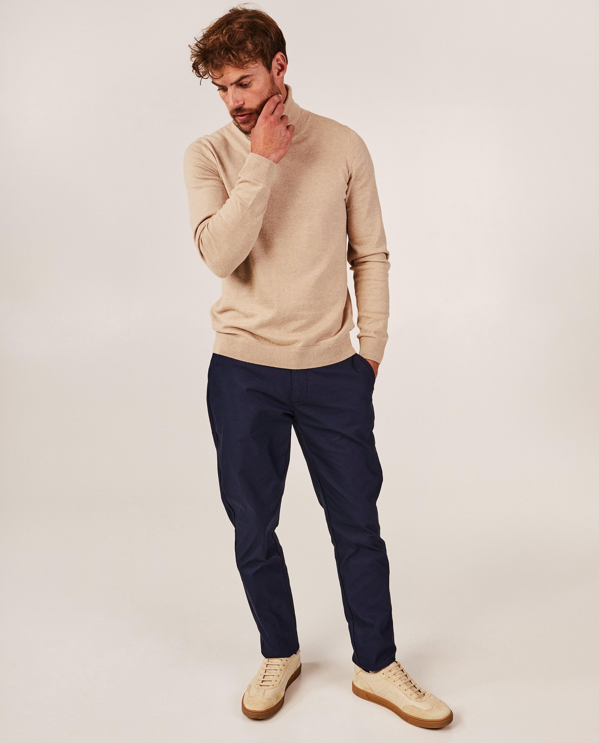 Donkerblauwe broek, slim fit - League Danois
