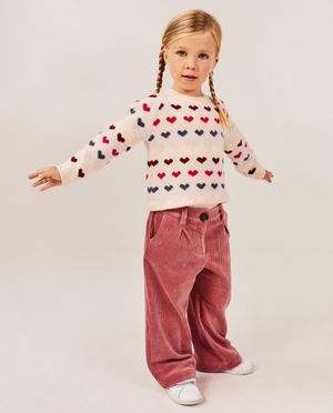 Pantalons - Pantalon vert en velours c&ocirc;tel&eacute;