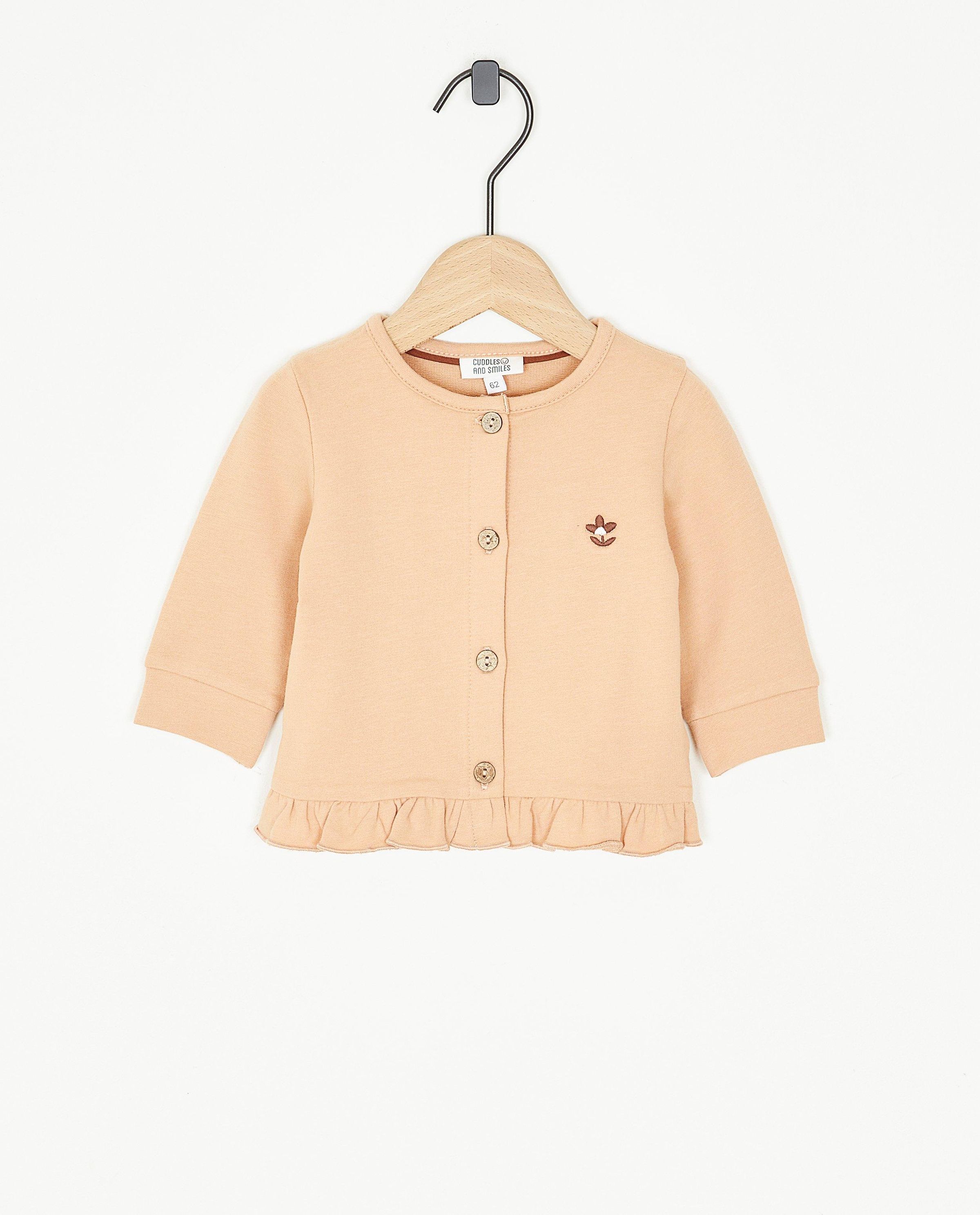 Cardigan met borduursel - Newborn 50-68