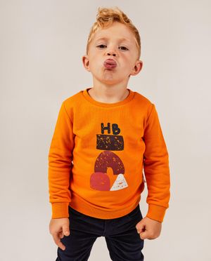 Sweaters - Oranje sweater met print