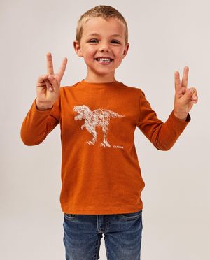T-shirts - Longsleeve met dinoprint