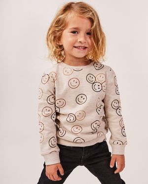 Sweats - Sweat &agrave; imprim&eacute; de smileys