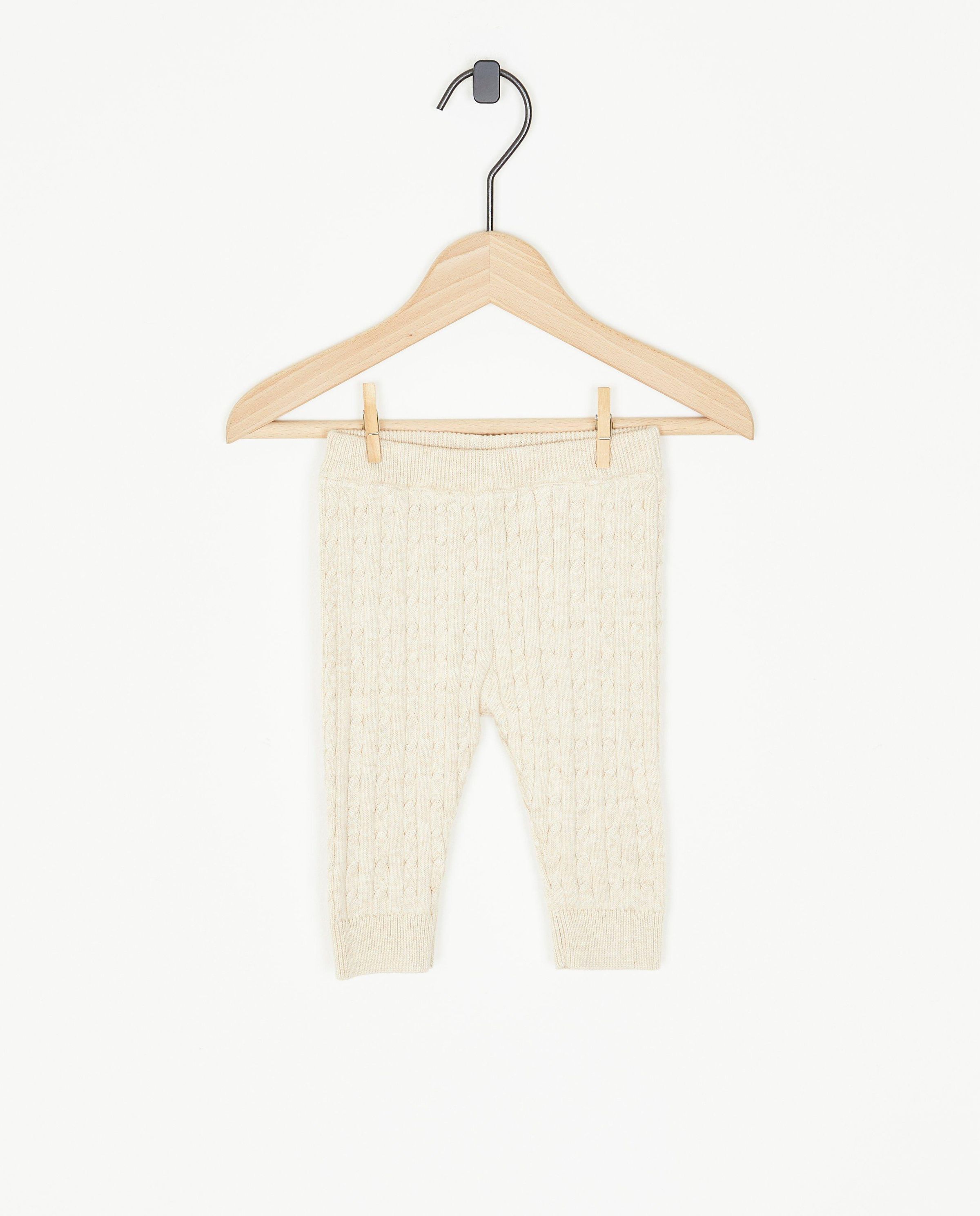 Gebreide broek met kabelpatroon - Newborn 50-68