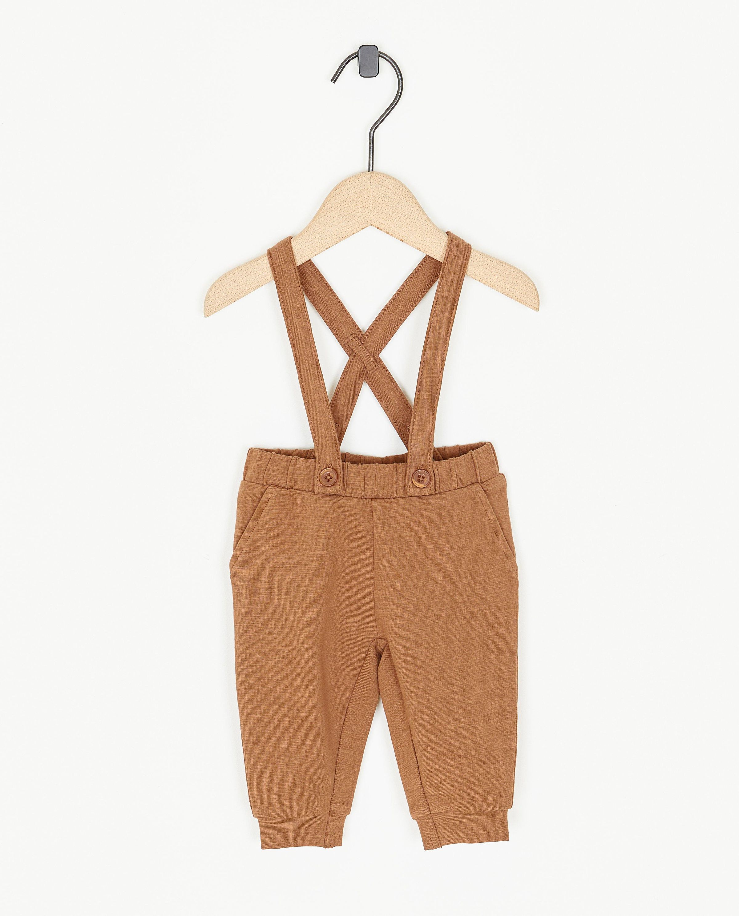 Broek met afneembare bretellen - Newborn 50-68