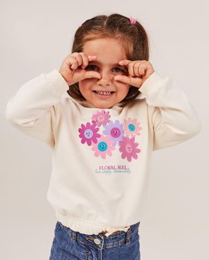 Sweats - Hoodie &agrave; imprim&eacute; fleuri