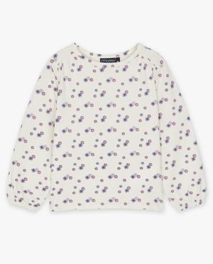 T-shirts - T-shirt fleuri &agrave; manches longues