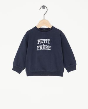 Sweat bleu fonc&eacute; Petit fr&egrave;re - Cuddles and Smiles