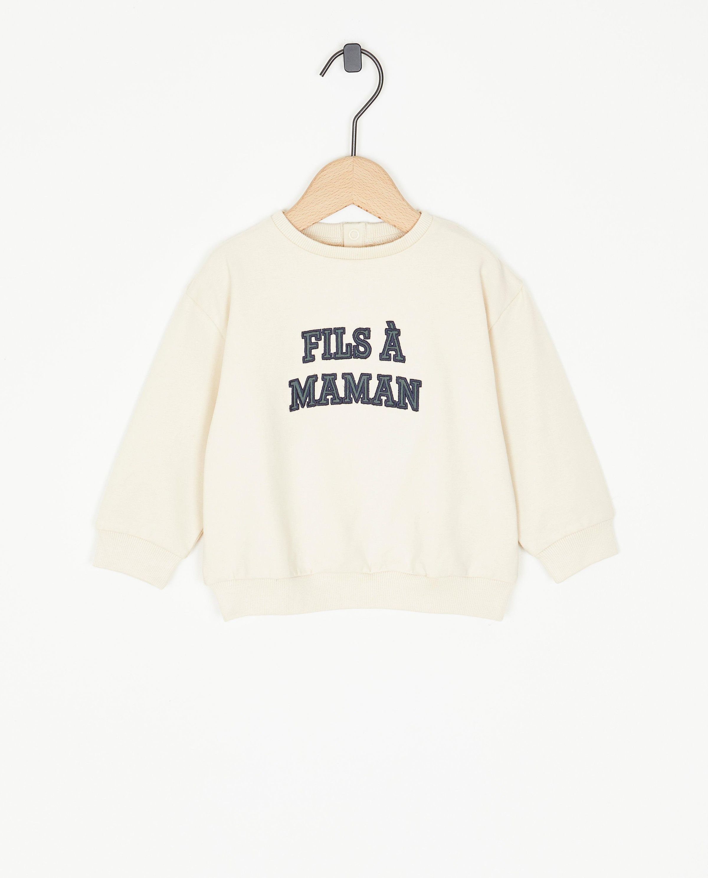 Donkerblauwe sweater Petit fr&egrave;re - Cuddles and Smiles