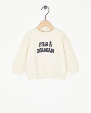 Donkerblauwe sweater Petit fr&egrave;re - Cuddles and Smiles