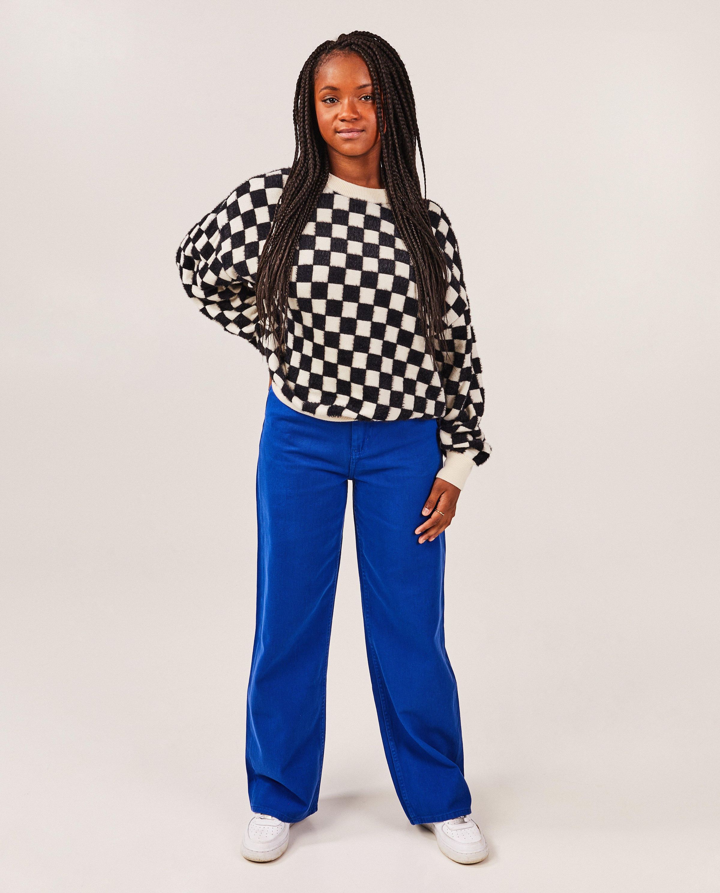 Jeans bleu vif, straight fit - Groggy