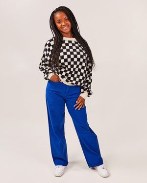 Jeans - Felblauwe jeans, straight fit