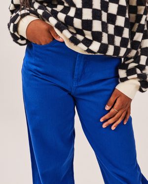 Jeans - Felblauwe jeans, straight fit
