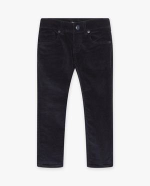 Broeken - Donkerblauwe broek met rib