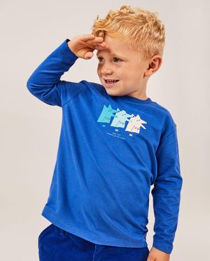 T-shirts - T-shirt &agrave; manches longues avec un imprim&eacute; de loups