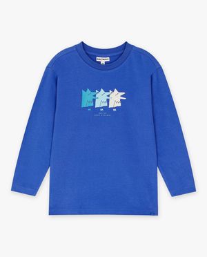 T-shirts - Longsleeve met wolvenprint