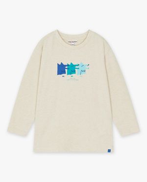 T-shirts - T-shirt &agrave; manches longues avec un imprim&eacute; de loups