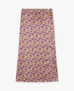 Jupes - Jupe fleurie en satin