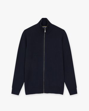 Cardigan - Donkerblauw vest met rits