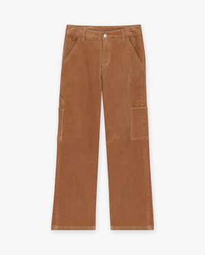 Broeken - Broek van ribfluweel, straight fit