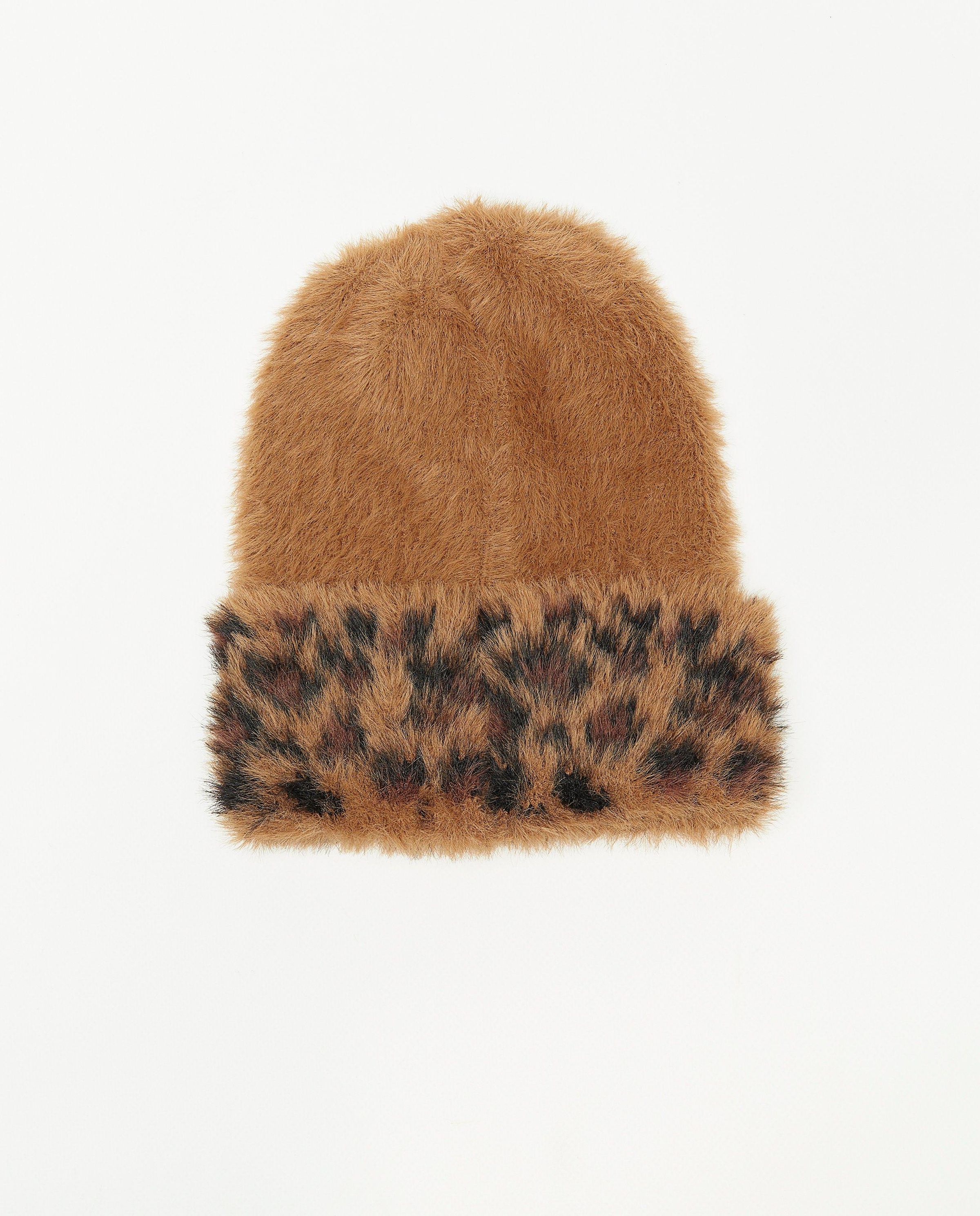 Fuzzy muts met luipaardprint - Fish & Chips