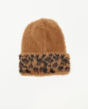 Fuzzy muts met luipaardprint - Fish & Chips