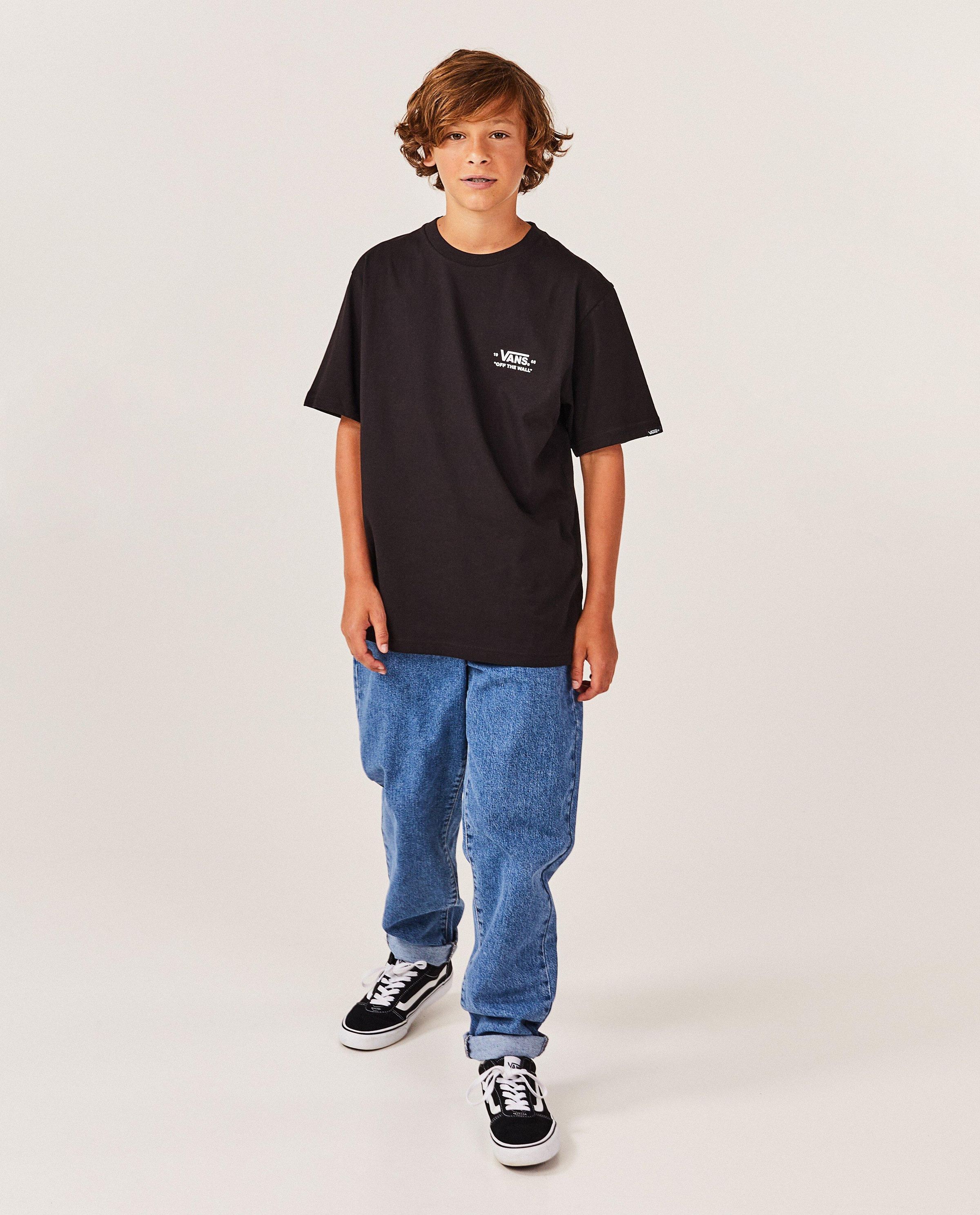 Donkerrood T-shirt met opschrift - Vans