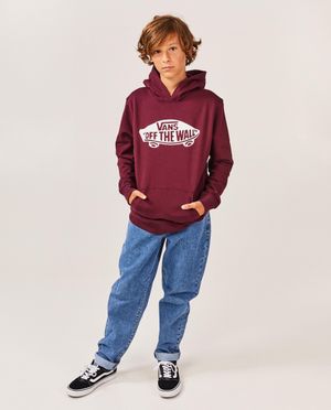Donkerrode hoodie met opschrift - Vans