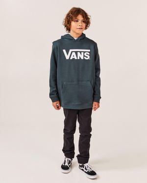 Donkergroene hoodie met opschrift - Vans