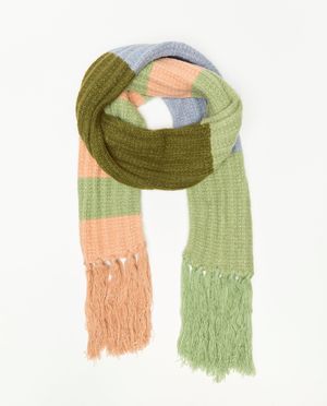 Gebreide sjaal met color block - Fish & Chips