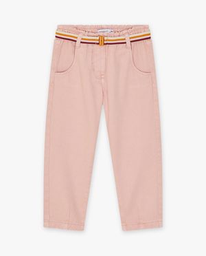 Pantalons - Jeans rose avec une ceinture