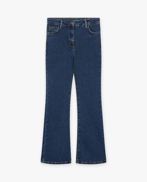 Jeans - Jeans bleu fonc&eacute; &agrave; pattes d&rsquo;&eacute;l&eacute;phant