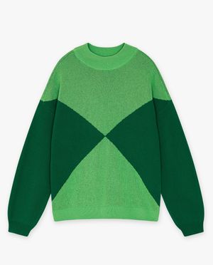 Pulls - Pull vert &agrave; color block