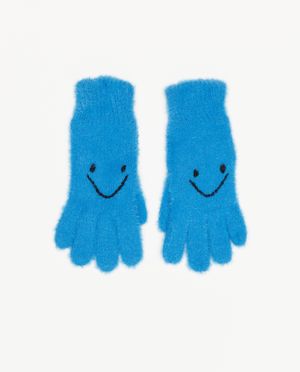 Fuzzy handschoenen met smiley - Fish & Chips